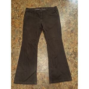 Tommy Hilfiger Women’s Brown Pants Size 14 Solid Flat Front Boot Cut